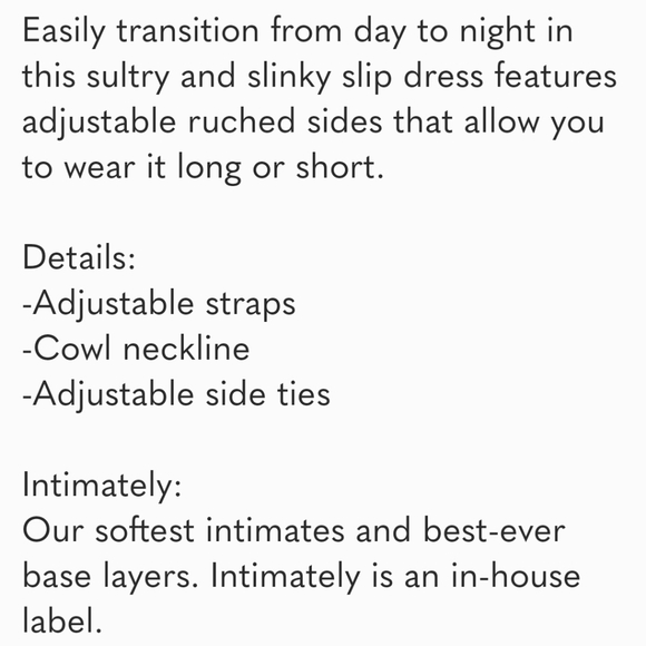 FREE PEOPLE Day To Night Slip Dress NEW! - Picture 4 of 6